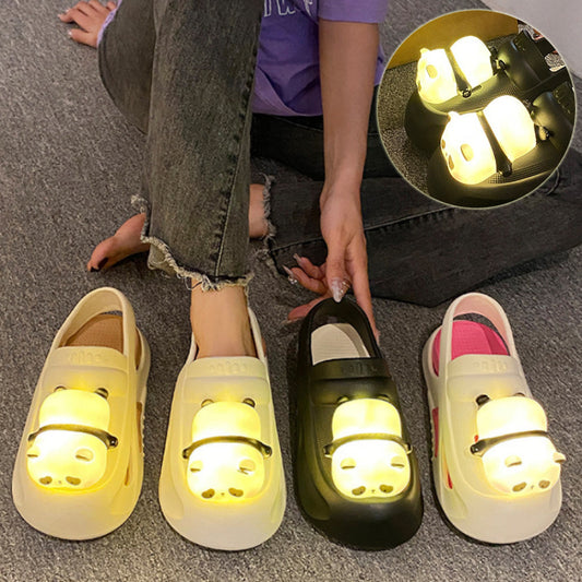 Just Arrived at Buy Center: 2024 Cute Slipper With Panda Lamp Summer Sandales Femme Light Funny Woman Slippers Shoes Women