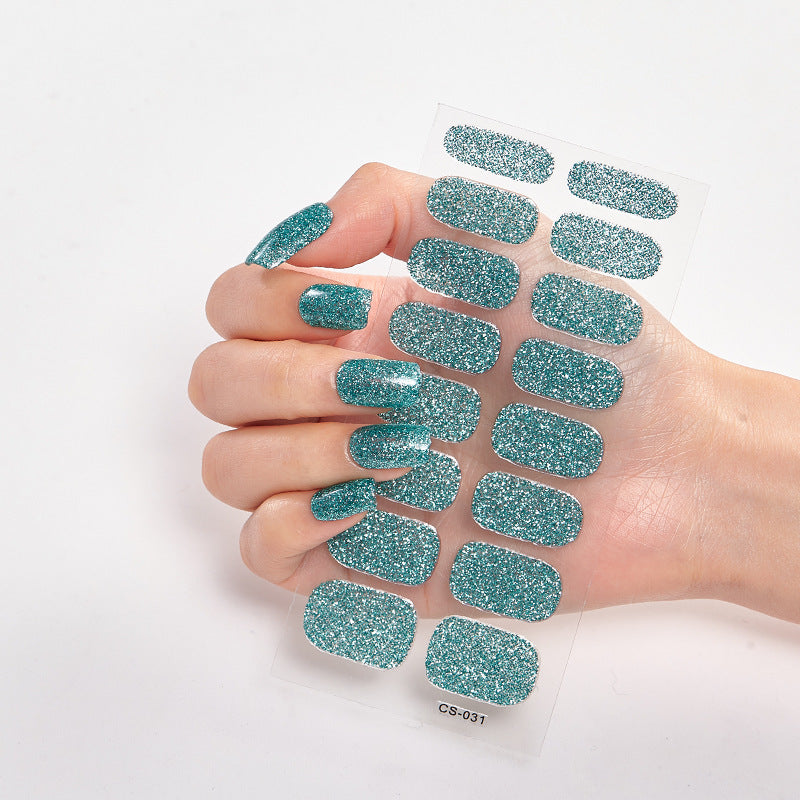 Hot New Items at Buy Center: Solid Color 16 Small Stickers Nail Stickers Simple Nail Stickers CS031