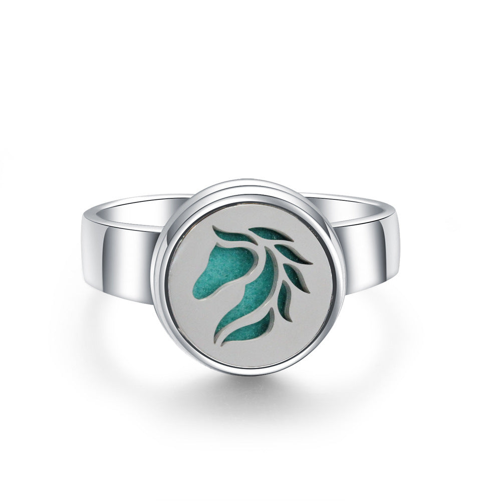 Buy Center Hot Pick-Hollow Adjustable Tree Of Life Titanium Steel Aromatherapy Diffuser Ring 28color Adjustable Opening