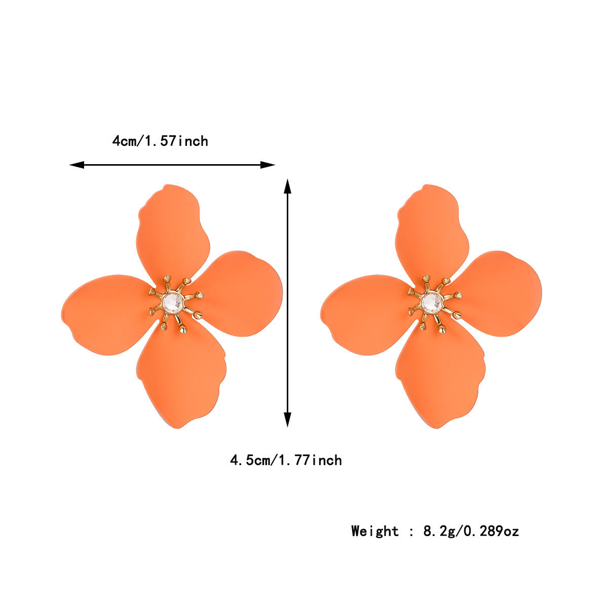 Buy Center Premium-Colorful Flower Stud Earrings European And American Summer High Sense