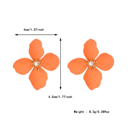 Buy Center Premium-Colorful Flower Stud Earrings European And American Summer High Sense