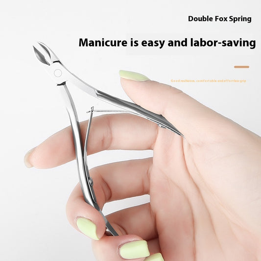 Buy Center Hot Pick-Factory Wholesale Cuticle Nipper Manicure Double Fork Beauty Pliers Barbed Care Tool