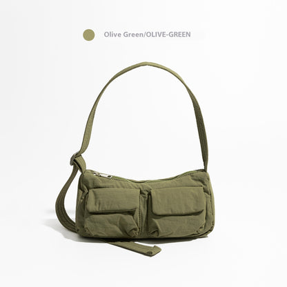 Newly Released at Buy Center: Women's Large-capacity Multi-bag Vintage Nylon Bag Olive Green