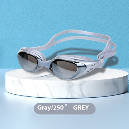 Trending Now at Buy Center: Waterproof Anti-fog Myopia Swimming Goggles Opt6100 Gray 250 Degrees