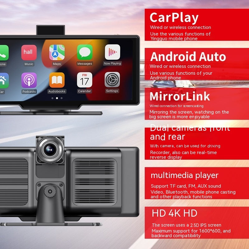 Newly Released at Buy Center: 1026-inch Wireless Carplay Recorder Multimedia Car