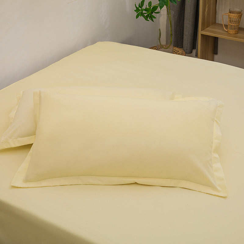 Pure Color Washed Cotton Pillowcase Single Pillowcase Buy Center