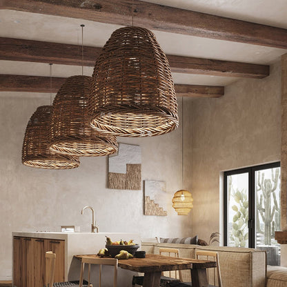 Fresh Arrivals at Buy Center: Retro Idyllic Zen Rattan-weaved Ceiling Lamp