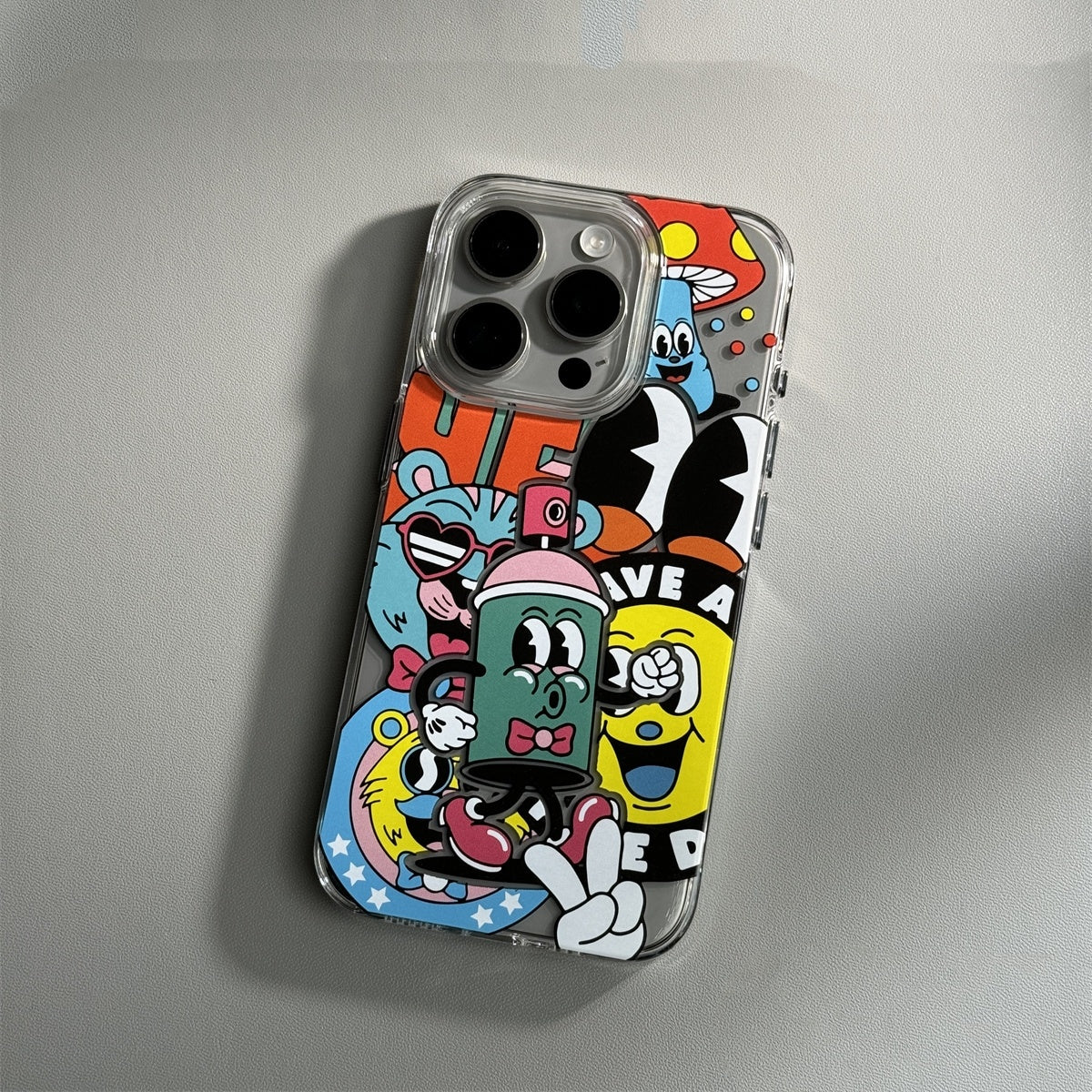 Just Arrived at Buy Center: Cartoon Transparent 15promax Phone Case Soft Shell Anti Drop