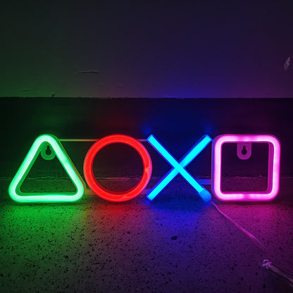 Fresh Arrivals at Buy Center: LED Game Machine Symbol Neon Light Modeling Light Color Light Picture Color Battery Usb Dual Purpose