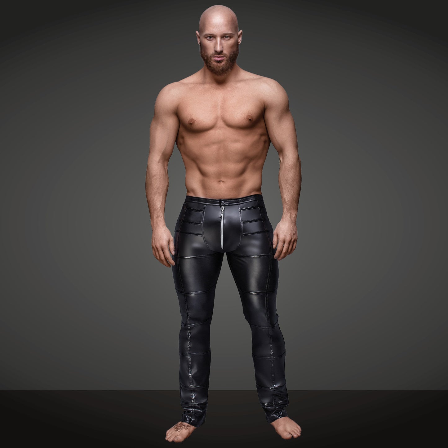 European And American Men's Sexy Leather Pants Performance Wear