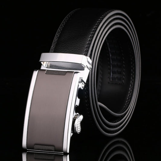 Ceinture en cuir de vache à boucle automatique pour homme