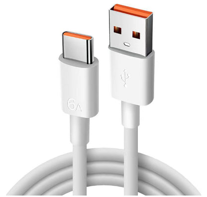 Buy Center Hot Pick-120W Super Fast Charge 6A Data Suitable For Type-c Charging Cable Pure White