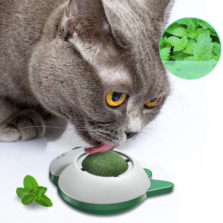 Newly Released at Buy Center: Spinning Catnip Ball For Cats Snacks Licking Licking Grinding Teeth Tooth Cleaning Self Biting Toy