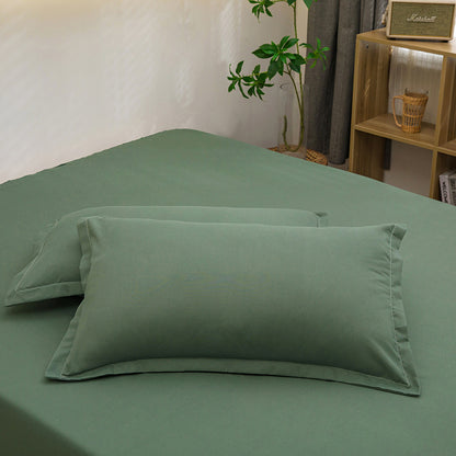 Pure Color Washed Cotton Pillowcase Single Pillowcase Buy Center