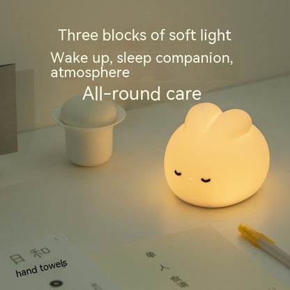 Just Arrived at Buy Center: Simple Children Get Up Rabbit Silicone Sleeping USB Charging Night Light