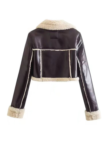 Women's Short Lapel Long Sleeve Slim Fashion Personality Jacket Jacket Buy Center