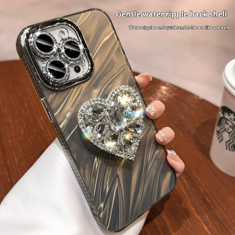 Hot New Items at Buy Center: Lens Protector Rhinestone Love Bracket Phone Case