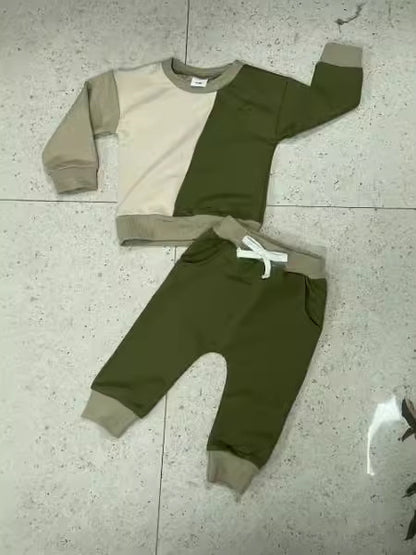 Fresh Arrivals at Buy Center: Matching Long-sleeve Sweater Set Army Green