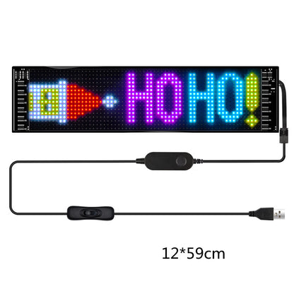 Programmable Car LED Sign LED Full-color Advertising Screen Ultra-thin Display Screen Custom Text Pattern Animation Display Car Buy Center