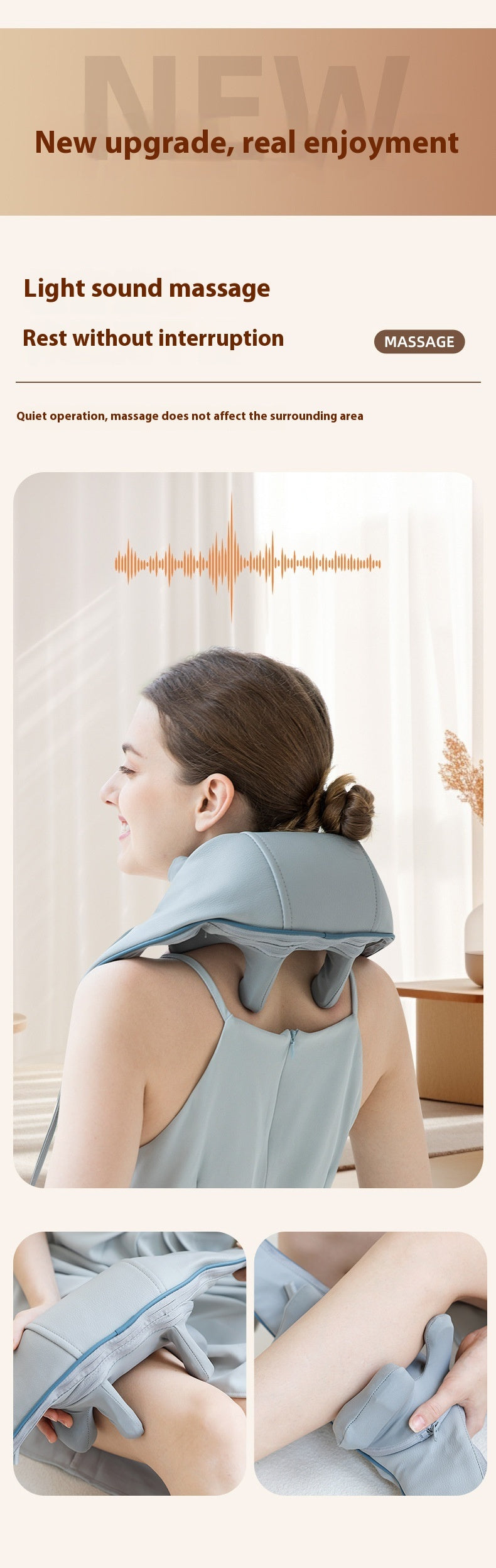 Newly Released at Buy Center: Shoulder Massage Instrument Neck Kneading Hot Compress Multifunctional Wireless