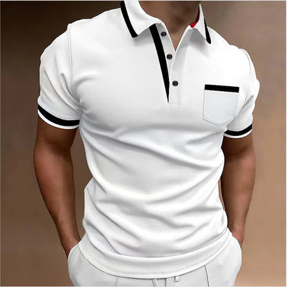 Fresh Arrivals at Buy Center: Men's Casual Square Collar Double Buckle Printed Short Sleeve JY202307072002