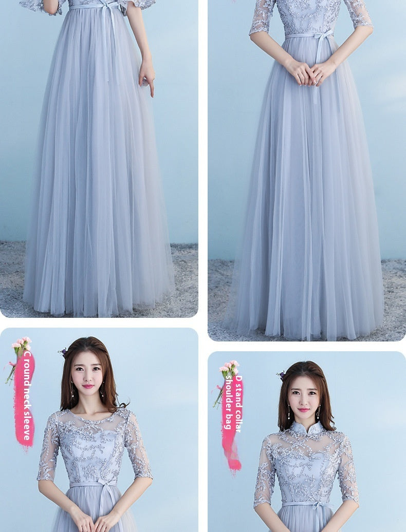 Long Bridesmaid Blue Wedding Dress Girlfriends Party Dress Buy Center