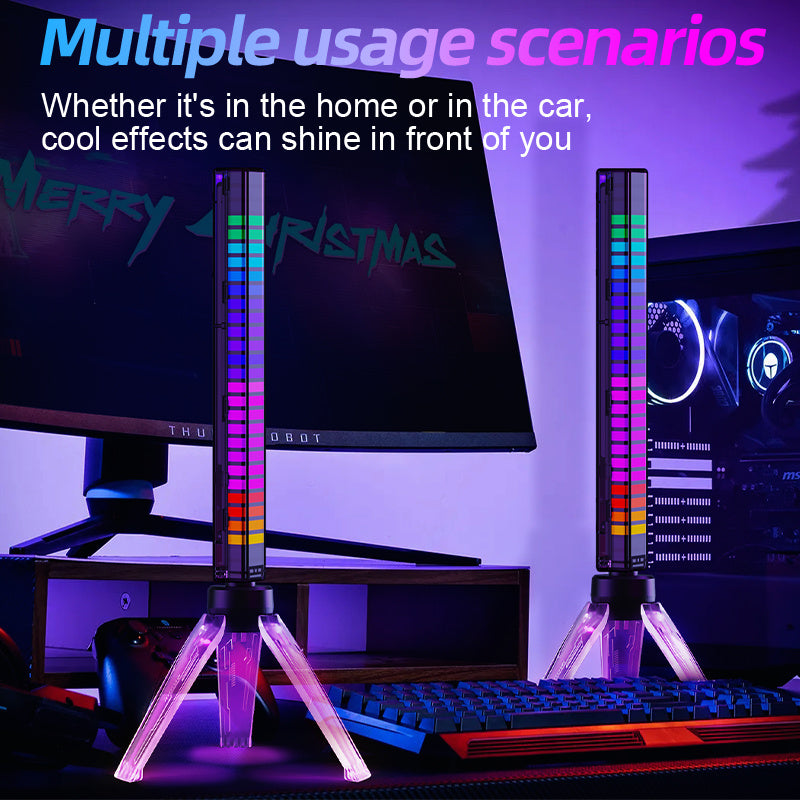 New at Buy Center: LED Light Voice Atmosphere Light Rechargeable Battery USB Powered Pickup Rhythm Lamp APP Pickup Dimmable RGB Flow Light Bars