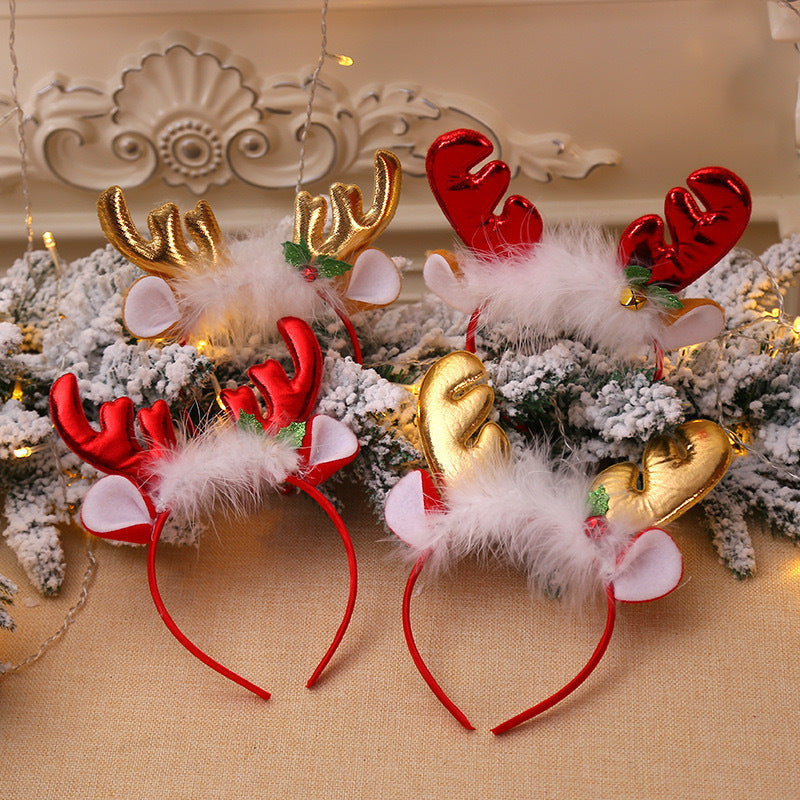 Christmas Decoration Supplies Antlers Bell Head Buckle | Jewelry & Watches3 | Buy Center