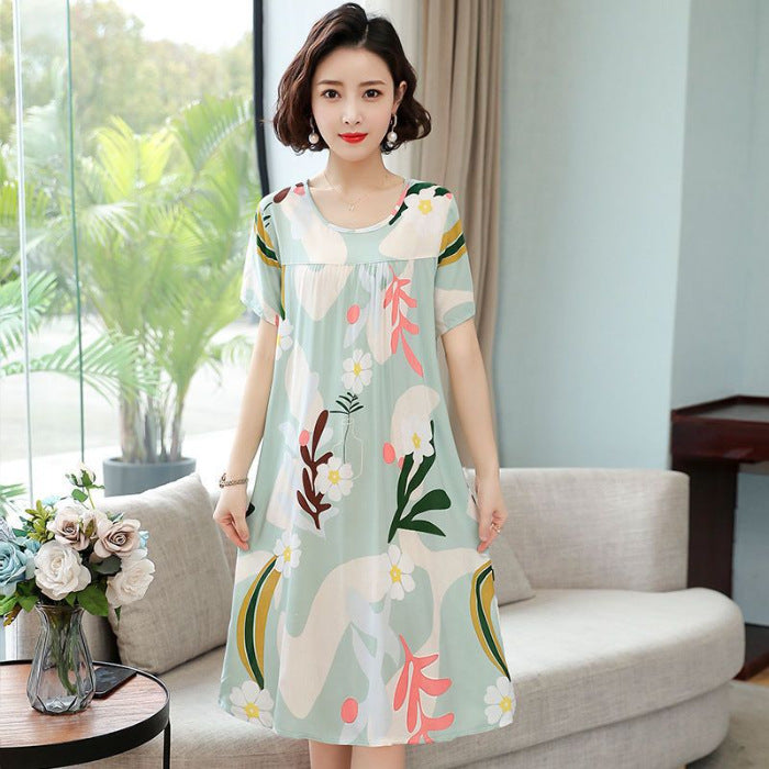 Summer Pajamas Plant Flower Dress Buy Center