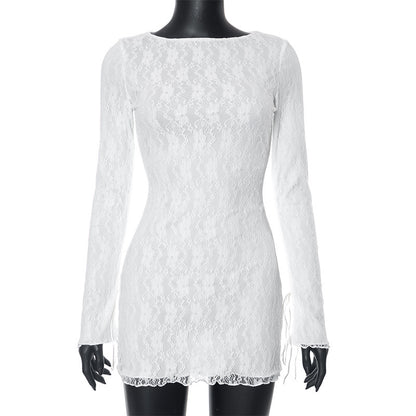 Women's Autumn And Winter New Lace Dress Buy Center