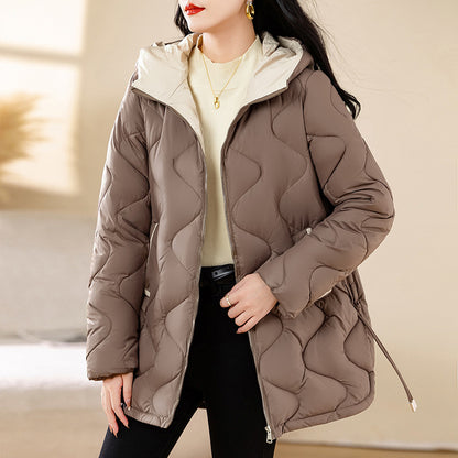 Winter Disposable Cotton-padded Coat For Women Padded Down Jacket Korean Style Mid-length Warm Jacket For Women Buy Center