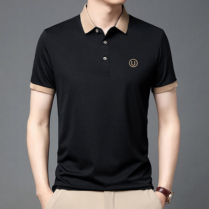 Just Arrived at Buy Center: Polo Shirt Men's Business Casual Short Sleeve Black