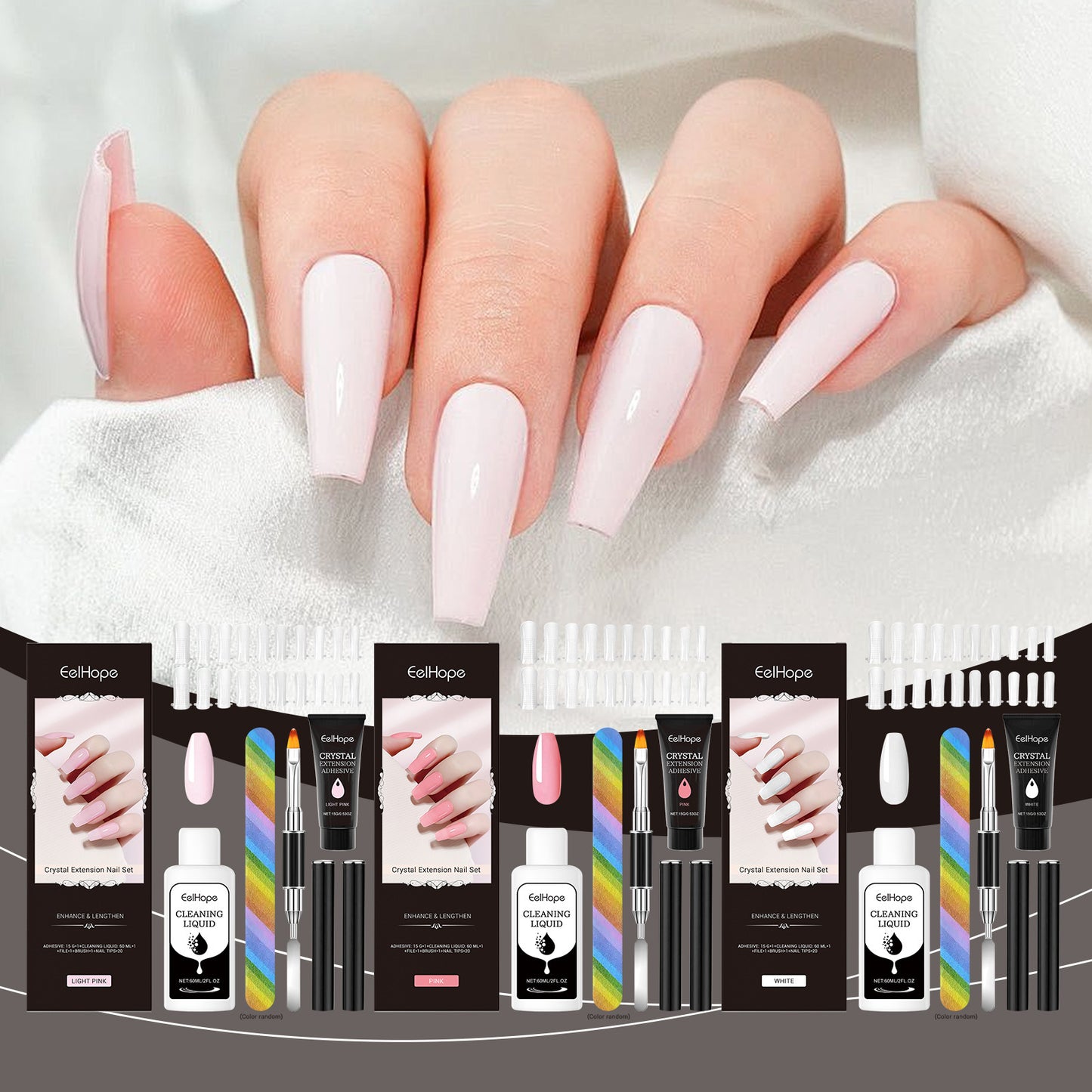 Crystal Extension Nail Suit Simple Style Natural Three-dimensional | Health, Beauty & Hair2 | Buy Center