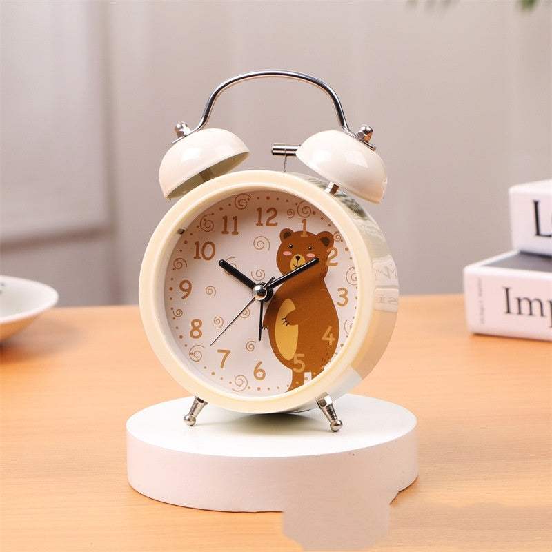 Just Arrived at Buy Center: Fashion Creative Animal Face 3-inch Bell Alarm Clock Yellow