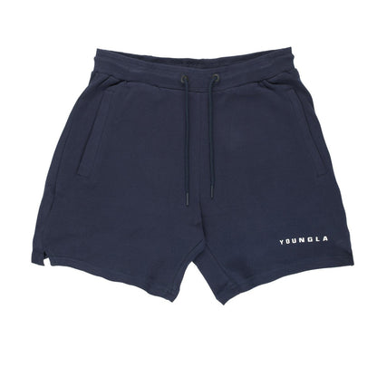 Newly Arrived at Buy Center: Fitness Casual Sports Running Cotton Split American Basketball Shorts Navy Blue