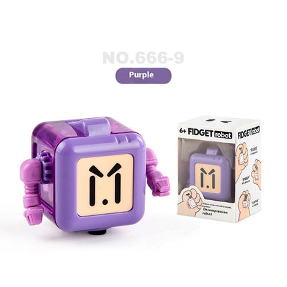 Fresh Arrivals at Buy Center: Pressure Reduction Toy Robot Compressed Decompression Toy Purple Closed Eyes 43g