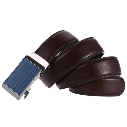 Ceinture en alliage de cuir de vache avec boucle automatique pour homme