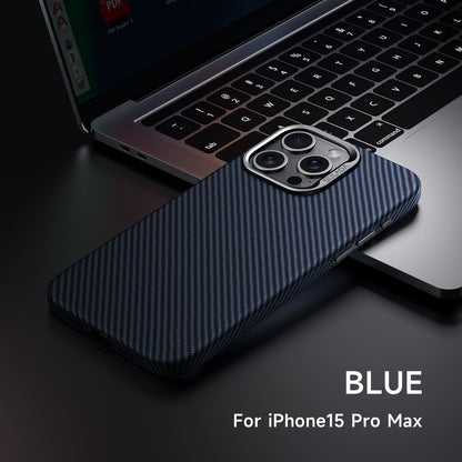 Fresh on the Scene at Buy Center: Carbon Fiber Pattern Magnetic Mobile Phone Gentleman Applicable Protective Cover Gentleman Blue