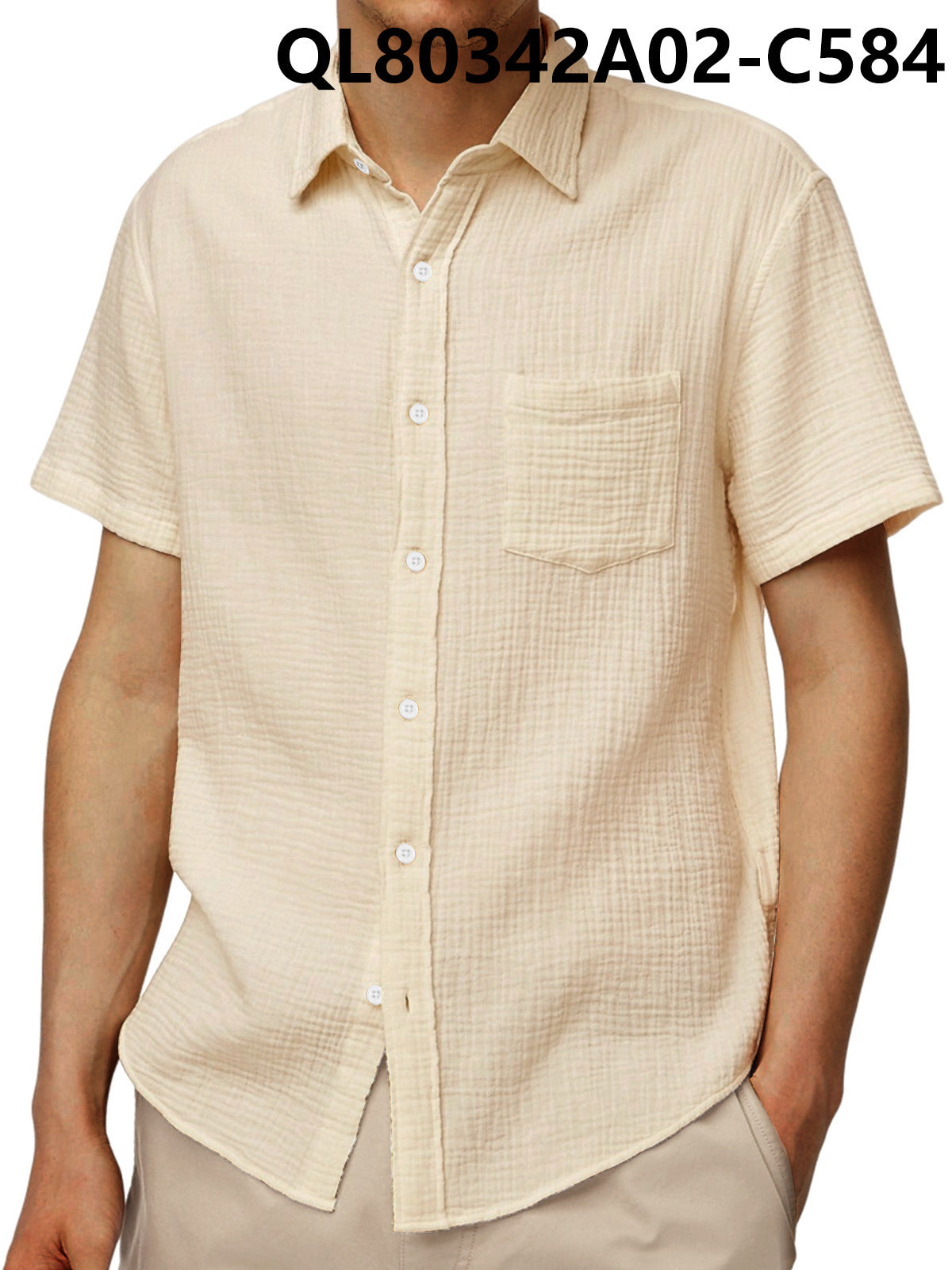 Just Arrived at Buy Center: Men's Loose Trendy Short Sleeve Lapel Shirt 2 Style