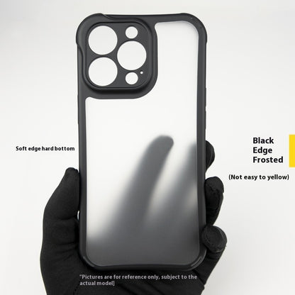 Newly Released at Buy Center: Matte Transparent Magnetic Phone Case All Inclusive Black border