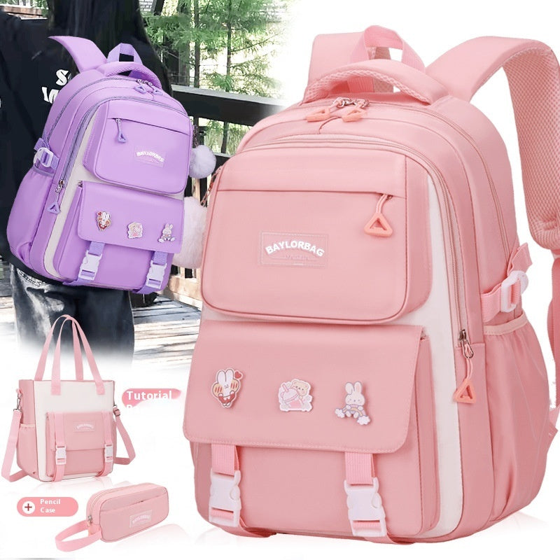 Student Schoolbag Large Capacity Burden Reduction Children Backpack