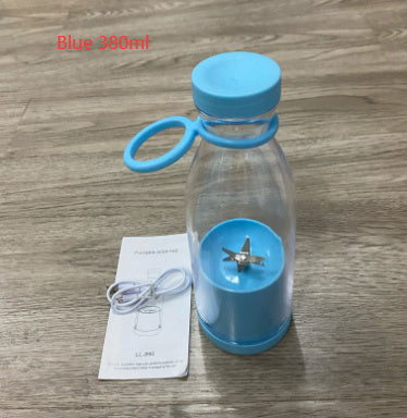 350ML Electric Juicer Blender Mixer USB Rechargeable Machine Household Portable Blender Maker Cup Kitchen Tool Kit Blue 380ml