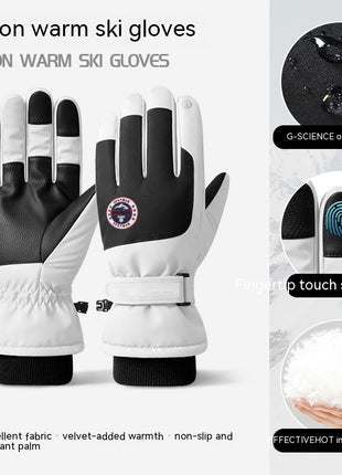 Gants de ski chauds d'automne et d'hiver pour écran tactile imperméables