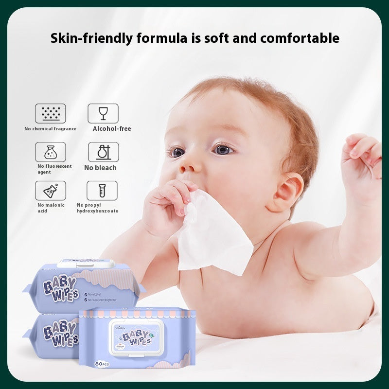 Fresh Arrivals at Buy Center: English Baby Wipes Big Bag 80 Pumping Wipe Newborn Wet Tissue