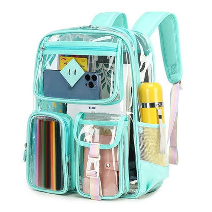 Transparent Bag Waterproof Primary School Student Schoolbag For Junior High School Grade