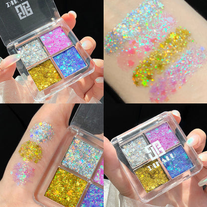 Buy Center Handpicked: Women's Four-color Sequins Watch Show Makeup Super Flash Glue-free Eye Shadow 6G 04Star River Polar Day