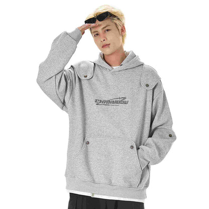 Just Arrived at Buy Center: Men's Loose Pullover Personality Printed Hoodie