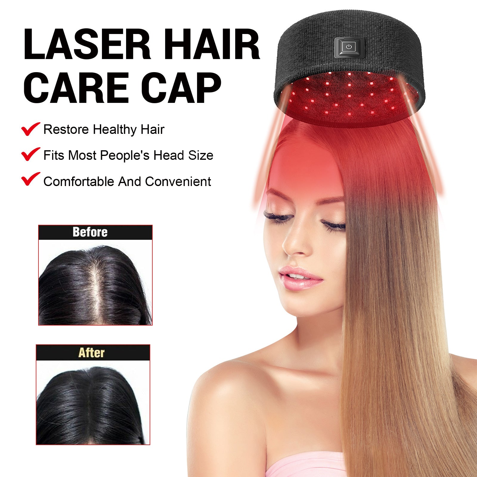 Fresh on the Scene at Buy Center: Houkea Dense Toupee Hair Repair Manic Thick Hairline Fixation Head Massage Care Heating Cap