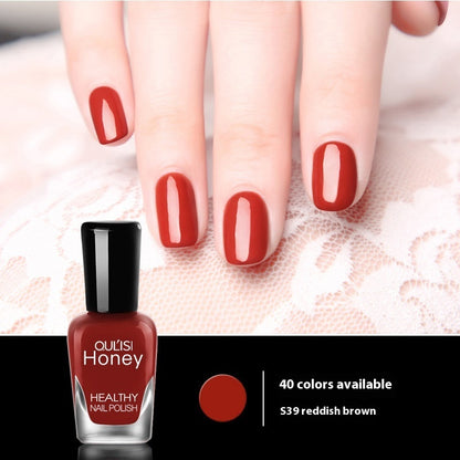 Just Arrived at Buy Center: Water-based Peelable Tearable Nail Polish 8ml 39 Reddish Brown 8ml