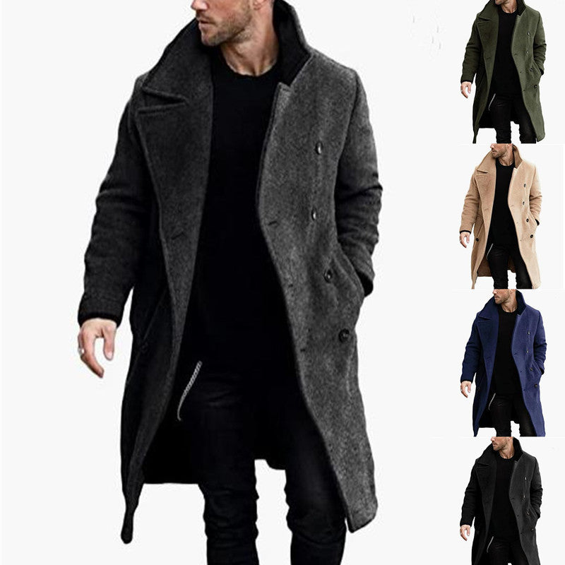 Woolen Coat Men's Thickened Coat | Men's Clothing-Outerwear & Jackets-Wool | Buy Center